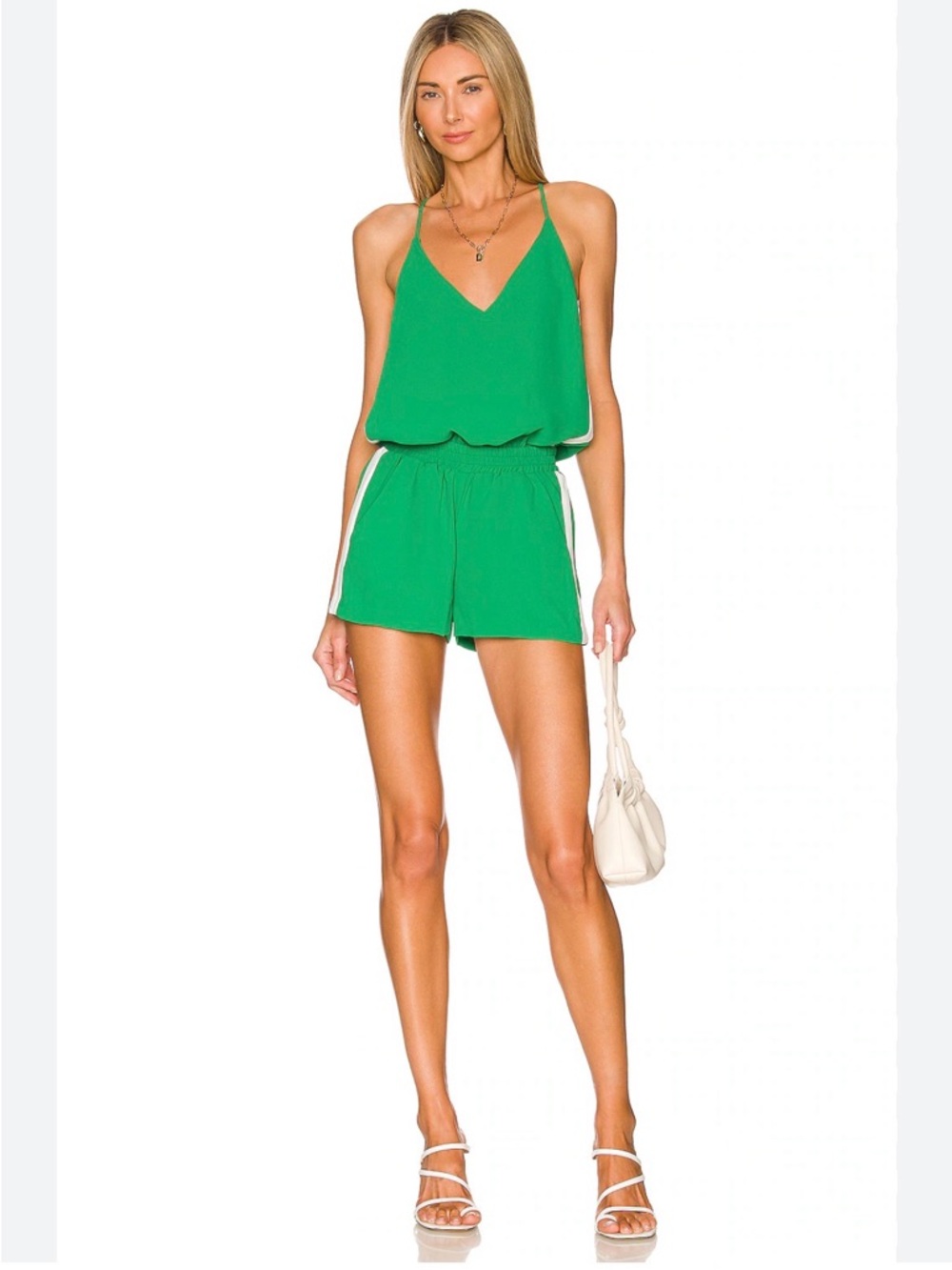 Amanda Uprichard x REVOLVE Track Romper in Jungle